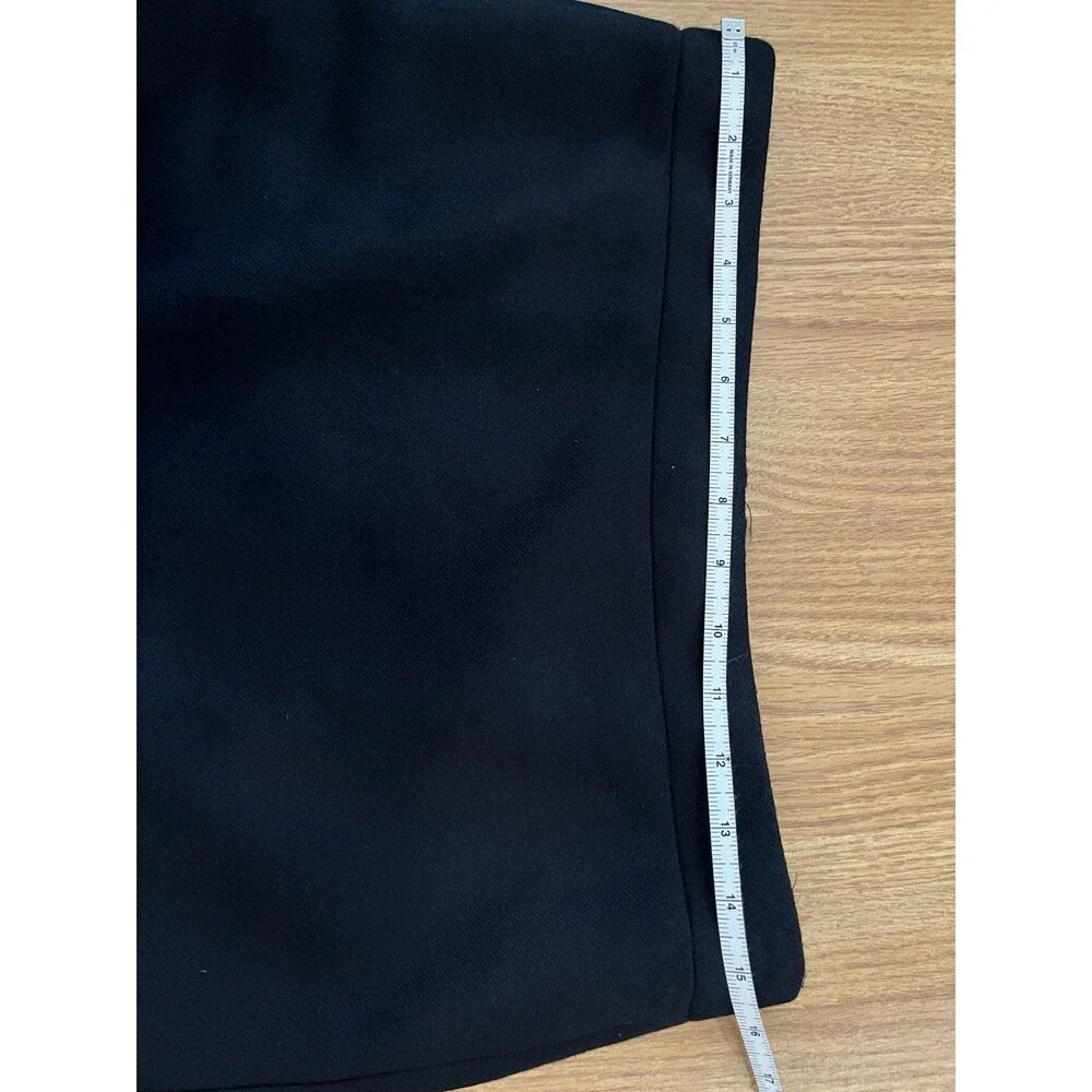 J Crew Black 100% Wool Knee Length No. 2 Pencil Skirt Size 6